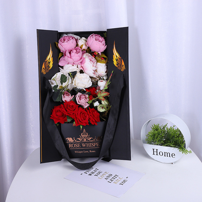 Schwarze leere Valentinsgruß-Pappblume packt Großhandels-Soem ein