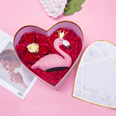 Herz formte kundenspezifisches Pappgeschenk-Verpackenkasten Pantone-Farbe