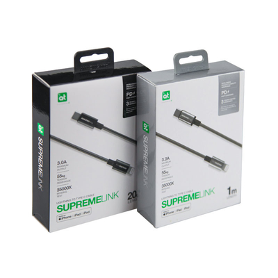 300gsm C2S beschichtete Art Paper Lightning Cable Packaging für elektronische Produkte