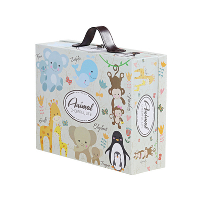 Kundengebundener Logo Fixed Portable Gift Box Matt Lamination/heißes stempelndes Soem-ODM
