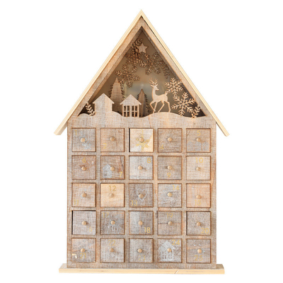 Kreatives Luxusweihnachtshölzerne Geschenkbox-Kalender-Kabinett-Fach-Dekoration