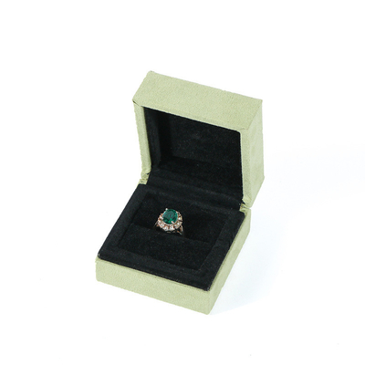 Gras-grüner Flanell-Geschenk-Verpackenkasten für Ring Bracelet Jewelry
