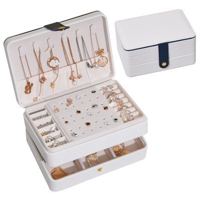 Mehrschichtige Ohrring-Halsketten-Schmuck-Magazin-Maschinenhälften-Verpackenkasten