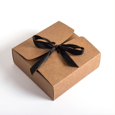 Faltbares Kraftpapier-Verpackenkasten CMYK 4C mit Band Bowknot