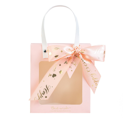 Transparentes Fenster-Taschen-Pappgeschenk-Verpackenkasten mit Griff