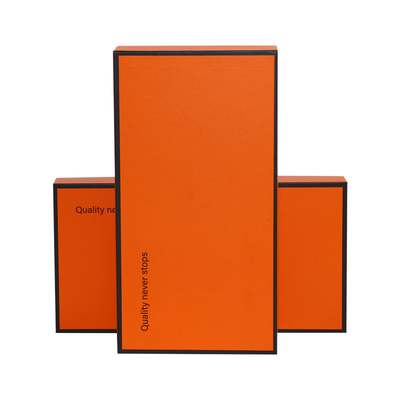 Orange Custom Logo Telefonkoffer Papierverpackungskiste Custom Deckel und Basis Großhandel
