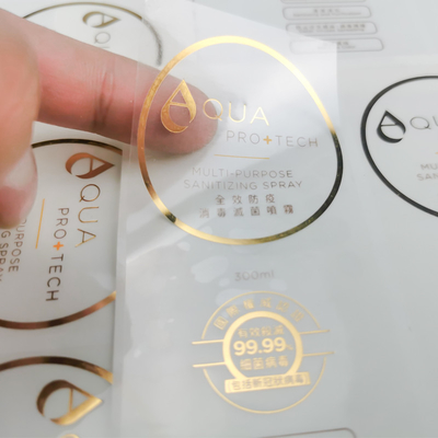 Transparente selbstklebende Verpackung Aufkleber Etiketten Digital Crystal