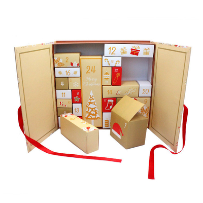 Einfache Kartonverpackung, Weihnachtsgeschenk, Adventskalender, Überraschung, leere Box
