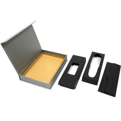 Besonders gedruckte Luxusverpackung Geschenkbox schwarze Clamshell magnetische Klappgeschenkboxen