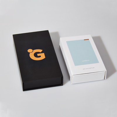 Custom Logo Schwarz-Weiß Papier Karton Verpackungskiste Flip-Handy-Hüllen Verpackungskiste