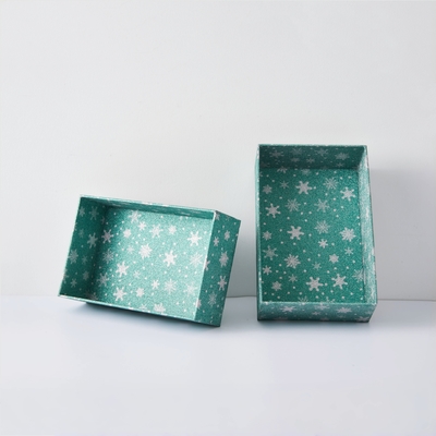 Besonderes Drucken Glitter Weihnachtsgeschenkverpackung Box starre kosmetische Geschenkverpackung