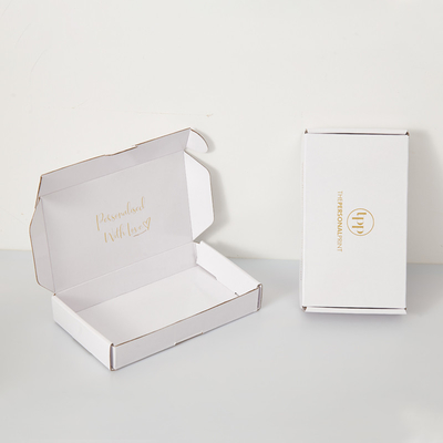 Custom Logo Walzpapier Geschenkpaket Mailer Box Weiße Versandpapierboxen
