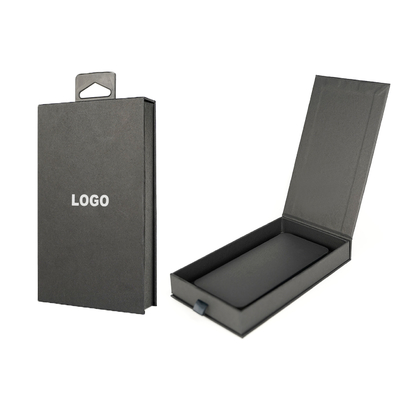 Custom Logo Schwarze magnetische elektronische Verpackung Papierbox für Telefonkasten Geschenkverpackungskiste