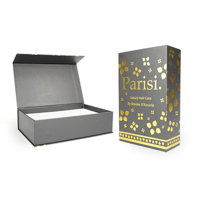 Festkarton Geschenkverpackungskisten Glod Hot Stamping Folie Magnetdeckel