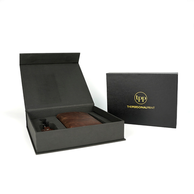 Custom Logo Warmstempelung Karton Magnetgeschenkboxen Verpackung mit EVA-Einsatz