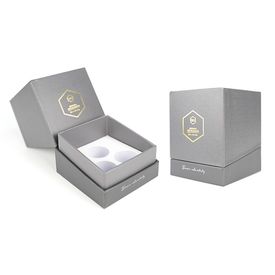 Luxusgraue Kartonboxen mit EVA-Golddruck
