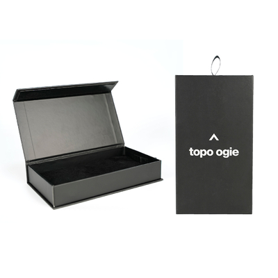 Custom OEM Flip Black Paper Boxes mit Magnet für Mobiltelefon Gehäuse