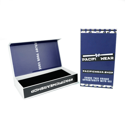 Benutzerdefiniertes Logo Magnetflip Handypackung Geschenkboxen mit Samtfach für iPhone 16