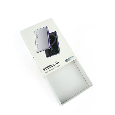 Custom gedruckte Power Bank Karton Papierbox Schiebe Schublade Geschenkbox für elektronische Packing