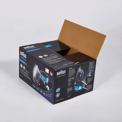 Einfach zusammenklappbare große Wellpapierverpackungskiste für Eisenmaschinen