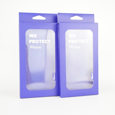 Custom Farbe Telefonkasten Verpackung Papierboxen mit Fensterpapierfach für Smartphone