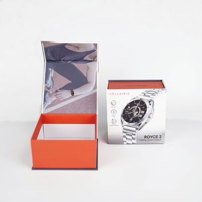 Custom Logo Druck UV-Beschichtung Matte Lamination starre Uhr Verpackung Flip Box Magnetische Geschenkverpackung