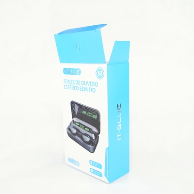 Custom Logo Klappbare kleine Papiergutschachteln Wireless Bluetooth Ohrhörer Verpackungskiste