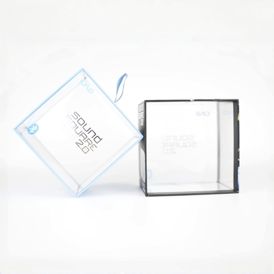 Custom Logo Plastik Transparent PVC Box, Band ausrutschende Verpackungskisten mit Fenster