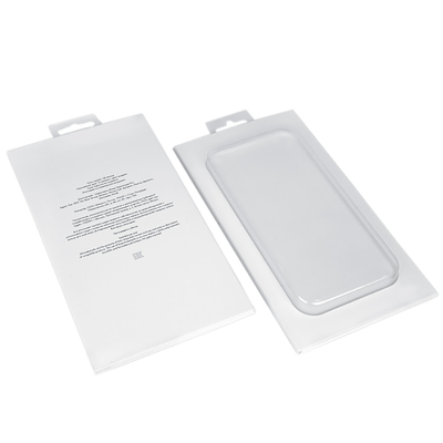 Personalisiertes LOGO Weißes Handygehäuse Magnetische Flipbox Verpackung mit PVC-Fenster