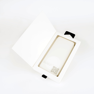 Custom Box mit Logo Luxus Karton Verpackung Geschenkbox mit transparenten Fenster Schublade Box für Handy Gehäuse