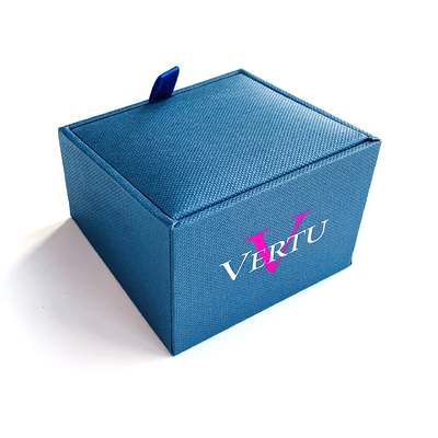 Luxuriöse individuell angefertigte Ringboxen Schmuck Set aus Leder Ringbox Armband Ohrring Geschenkverpackungskiste mit Logo gedruckt