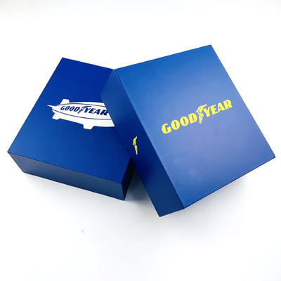 Custom Printed Dunkelblau Matte Starrpapier Box Deckel und Basis Geschenkbox Für Schuhe Bekleidung Markenverpackung