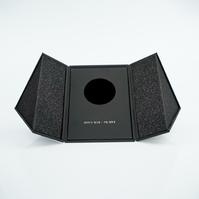 Custom Anti-Fingerabdruck Schwarz doppelte zwei Seiten offene Uhr Box Soft Touch magnetische Geschenkbox