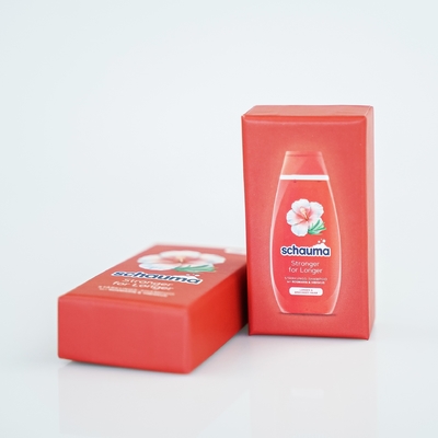 Prägefarbene Verpackungspapierboxen für Kosmetika und Haarspülung Shampoo