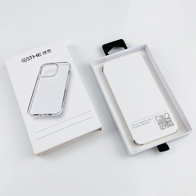 Individuelles Logo Schiebe-Schubladen-Kartonverpackung Handyhülle Box mit Klarsichtfenstern Magnetverschluss