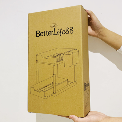 Kraftpapierpackung, zusammensteckbar, gewölbt