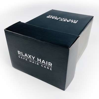 Maßgeschneiderte schwarze Verpackungskisten harte starre Wellpappe Geschenkboxen für Haarpflegeprodukte Verpackung