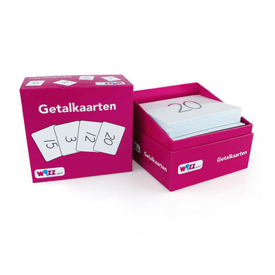 Benutzerdefinierte, beliebte, unterhaltsame Spielkarten AR-Nummern-Lernkarten mit benutzerdefinierten Papierboxen-Verpackungen für Spielkarten