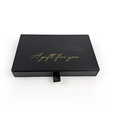 Großhandel Umweltfreundliche Materialien Schwarze Schublade Telefon Zubehör Geschenkbox Handyhülle Verpackungsbox Mit EVA Spot UV
